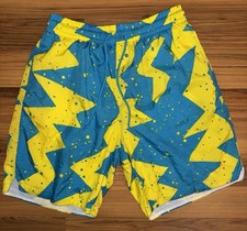 Nike Jordan Jumpman 9  Poolside Shorts XL Blue Yellow Retro Swim Athletic