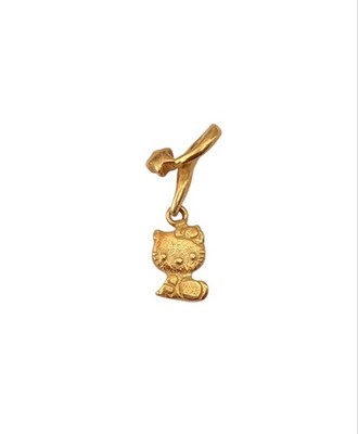 Sanrio Hello Kitty Anhänger Top K18 Charm Halskette Top M Größe 18K Gelbgold JPN