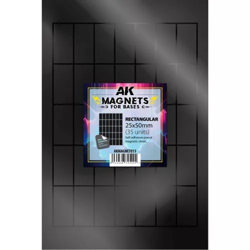 AK Interactive AKMAGNET013 - Magnets For Bases - Rectangular (25X50Mm) (35) New