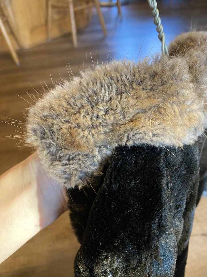 Antique Baby Fur Trimmed Coat with Mink Collar - Image 4 of 4