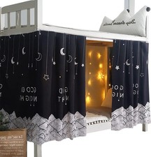 2 Panels Bottom Bunk Bed Curtains Cute Cloth Underbed Curtains for Low Loft Bed