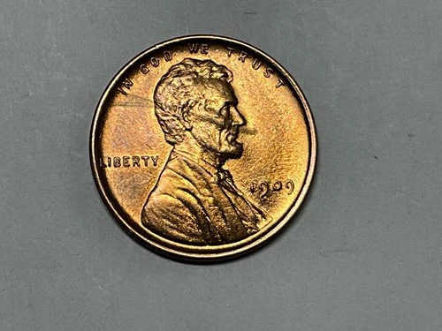 1909 Lincoln Wheat Cent Bright Luster and Good Details Obverse Mark #4