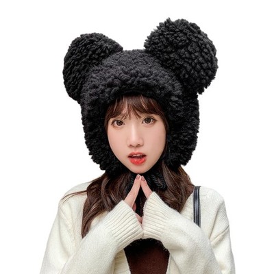 Adult Women Girls Cute Plush Faux Fur Animal Critter Hat Cap  display picture 3