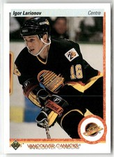1990-91 UPPER DECK FRENCH #128 IGOR LARIONOV VANCOUVER CANUCKS RC