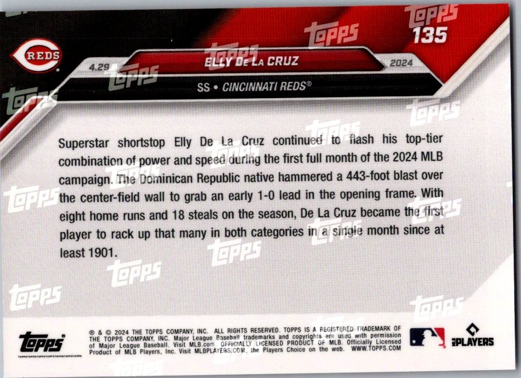 2024 Topps Now #135 Elly De La Cruz