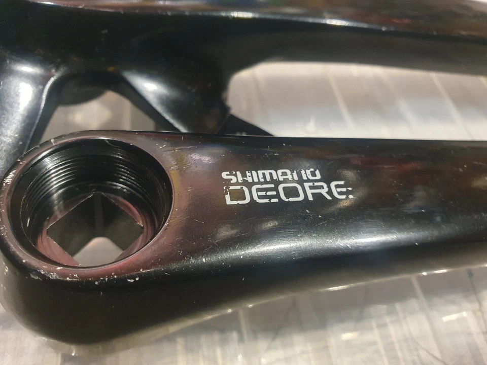 Shimano Deore DX Kurbelgarnitur (Teil von FC-MT60) eloxiert schwarz 175mm *NOS/unbenutzt* - Bild 4 von 4