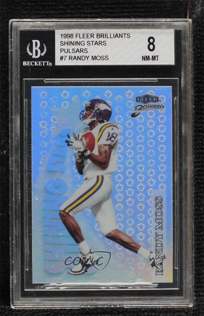 1998 Fleer Brilliants Shining Stars Pulsars Randy Moss BGS 8 Rookie RC HOF s5j