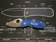 Spyderco Knife Ambitious C148SBL Liner Lock Serrated S35VN Blue FRN