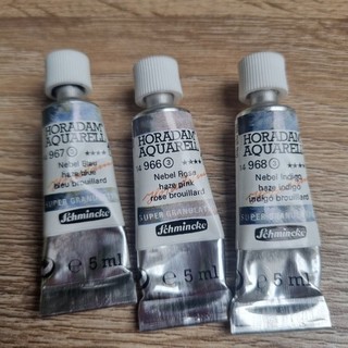Schmincke Horadam Granulating Watercolour Paint Set. Haze. Part Used.