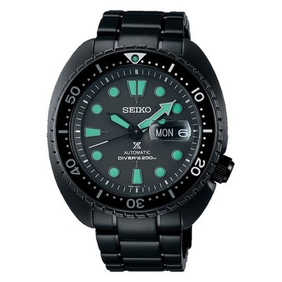 SEIKO Prospex SRPK43 Night Vision Automatic Black Dial Day/Date Men Diver Watch