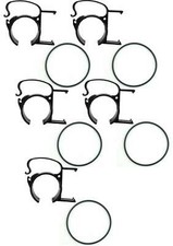 5 x SNAP Black Uchwyt kablowy do rury kratownicy + gumowy pierścień, zacisk mocujący