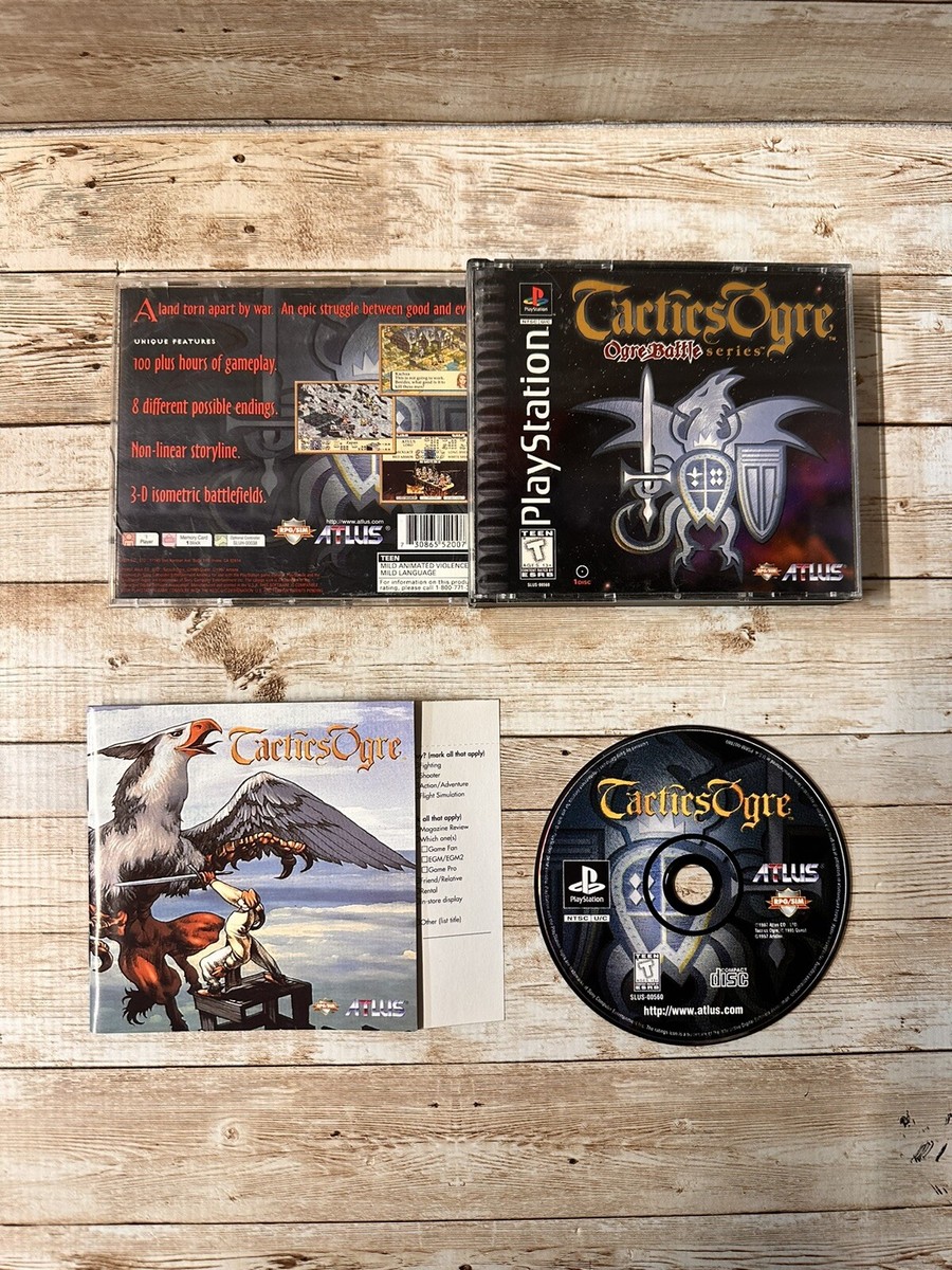 Tactics Ogre (PS1, 1998 ATLUS) Complete CIB Manual + Registration 