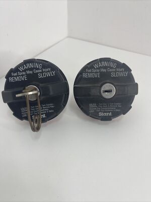 2 Stant OEM Locking Gas Caps 3'' w/ 1-1/2'' Outside Thread One Original Key