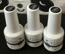 3 Bottles Gelixir Soak Off Gel Polish BLACK NIGHT -089  UV/LED 15 mL - 0.5 fl oz
