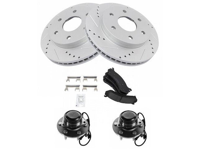 Front Brake Pad and Rotor and Wheel Hub Kit fits Yukon XL 1500 2000-2006 41QWDC
