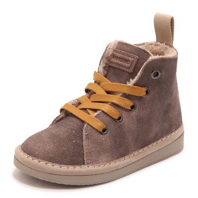 4640AZ SNEAKER BIMBO PANCHIC P01 KIDS ECO-FUR INSIDE WASHED SUEDE SHOES