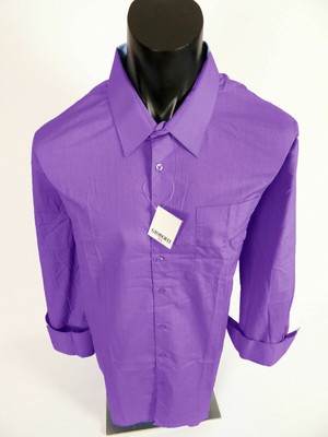 Mens Purple Dress Shirt Gioberti Italy 