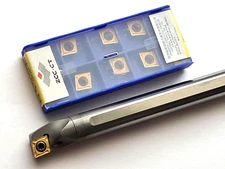 1x Solid Carbide Boring Bar E16R-SCLCR 09-IK + CCMT 09T304-HM Inserts for Steel