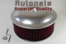 14 X 5 Spun Aluminum Reusable Washable Breather Air Cleaner Filter Off-set