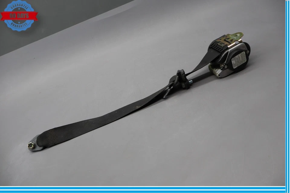 Cinturón de seguridad delantero izquierdo 99-04 Mercedes R170 SLK230 negro OEM Foto 2 de 4