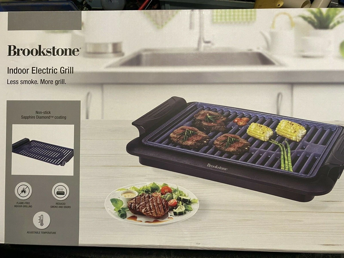 BROOKSTONE by KALORIK INDOOR ELECTRIC GRILL NON STICK FLAME FREE