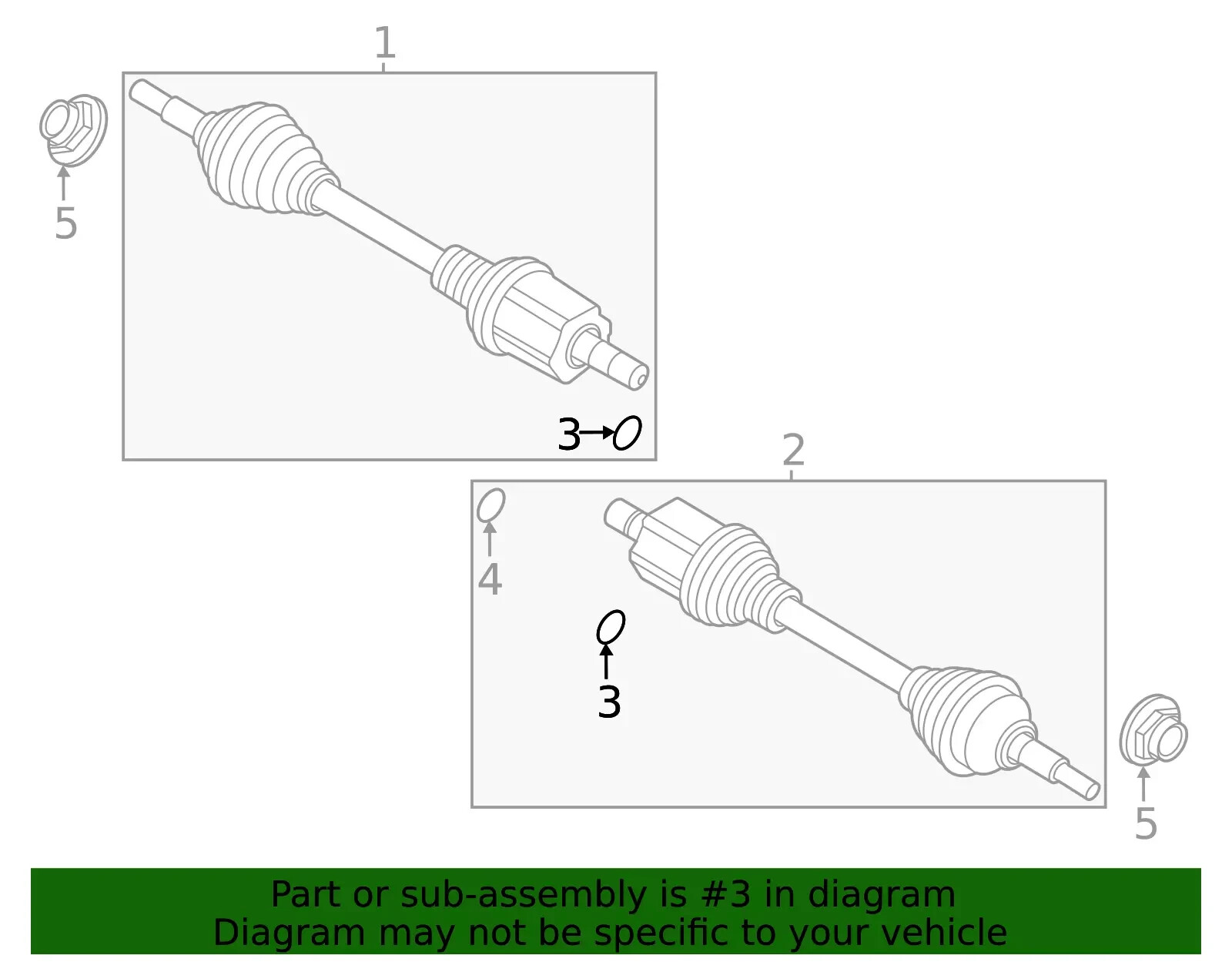 2ct Ford 201023 Explorer Taurus CV Axle Shaft Retainer CClip BB5Z