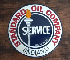 STANDARD OIL CO PORCELAIN SIGN GARAGE SHOP OFFICE AUTO