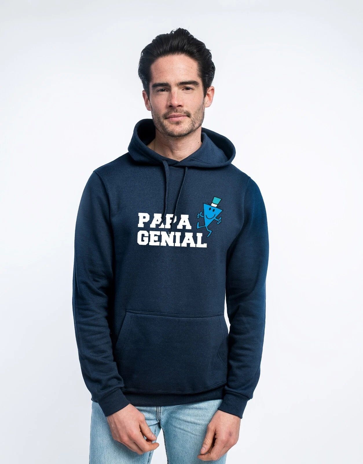 Men's Hoodie - AWESOME DAD. Navy Blue Color