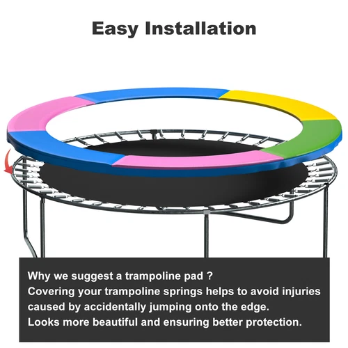 Trampolin Randabdeckung Sicherheitsnetz 6 / 8 Stangen Netz 244 305 366 397 427cm - Bild 19 von 34