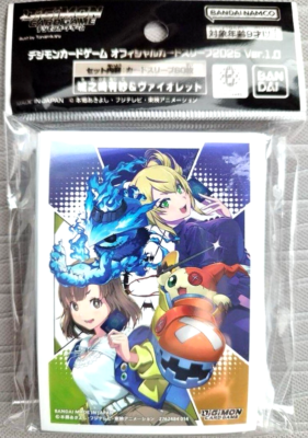 Official Digimon Card Game Sleeves 2024 (60 Pack) - Blue Back, Standard Size,  Glossy
