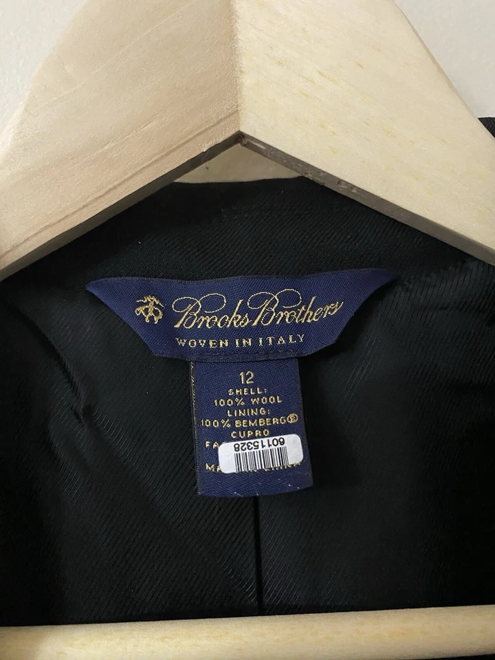 Bobby Brooks Wool Black Double Breasted Trench Coat Belted Woman’s 12 — 第 4/4 张图片