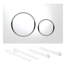 Geberit 115.882.KJ.1 Chrome/White Sigma 20 Dual Flush 1.6 / .8 Actuator Plate