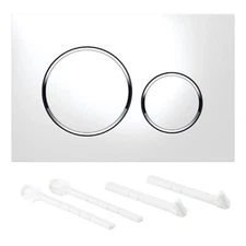 Geberit 115.882.KJ.1 Chrome/White Sigma 20 Dual Flush 1.6 / .8 Actuator Plate