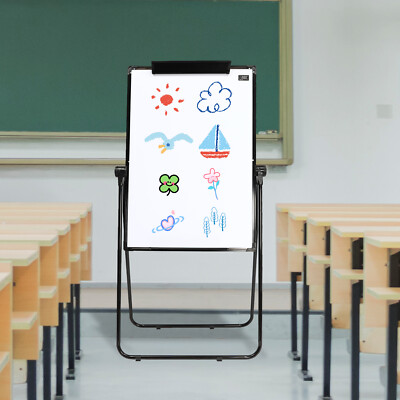 Dry Erase Board With Stand 40x28'' Whiteboard Double-Sided Magnetic Office Home