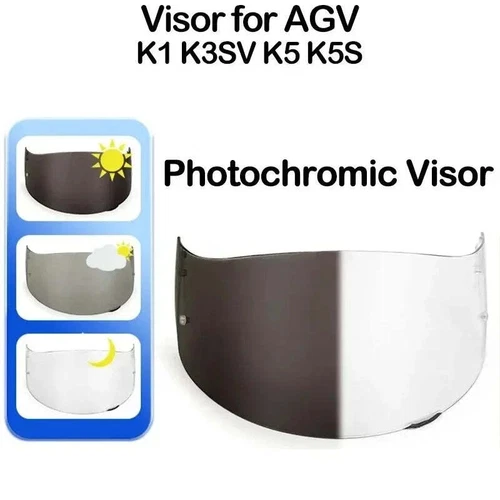 Photochromic Visor for AGV K5 K3SV K1 Helmet Windshield Auto Lens Replacement - Picture 3 of 6