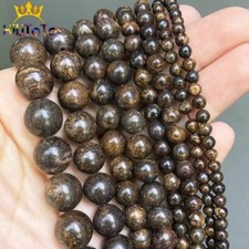 Bronzite Stone Beads Natural Round Loose Spacer Bead Jewelry Making Diy Bracelet
