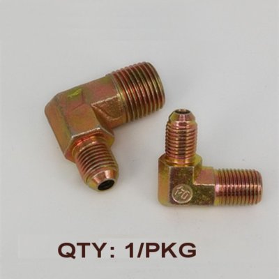 Hydraulic Fitting Adapter Pipe 1/4'' BSPT BSP to JIC 7/16-20 AN-04 Male Elbow 90