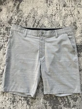 BYLT Kinetic Shorts Mens Size XL Performance Chino Stretch Light Gray