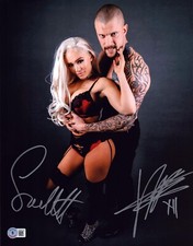 Killer Karrion Kross Scarlett Bordeaux Signed 11x14 Photo BAS COA WWE NXT Impact