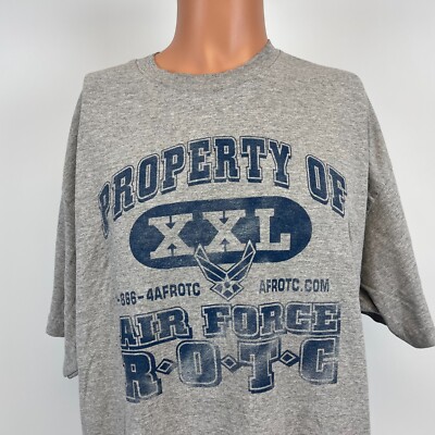 Air Force ROTC Property T Shirt Vtg 2000s Made In USA Grey Size XL