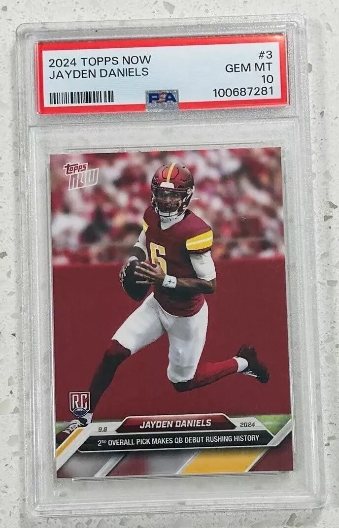 Jayden Daniels 2024 Topps Now #3 PSA 10 RC Commanders
