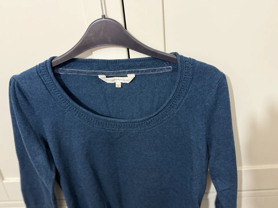 Debenhams Rocha John Rocha purple 3/4 buttoned sleeve jumper Uk size 10 - Image 2 of 4