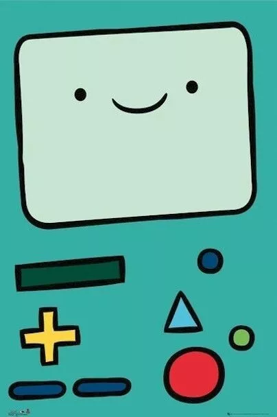 Quadro Be More Retro Beemo Hora de Aventura Adventure Time (Preta