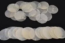 100 PCS NATURAL ROUND CAPIZ SEA SHELL BLANK DISKS 1 1/4"