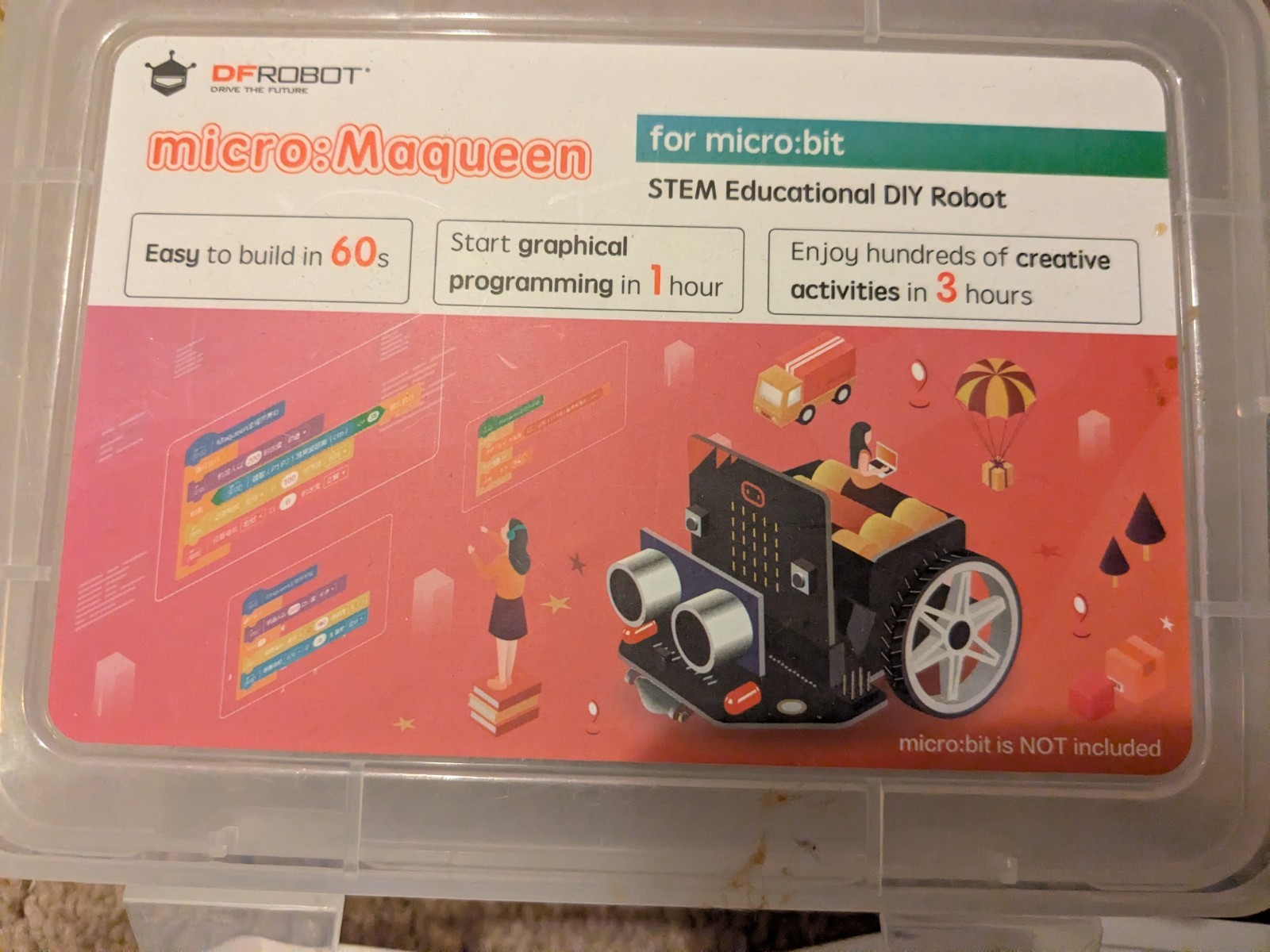Lot of 3 DFRobot micro:Maqueen Lite STEM Educational Programming Robots ...