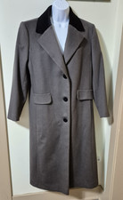 Forecaster Of Boston Vintage ,long Wool Coat, Velvet Collar  Buttons Size 6