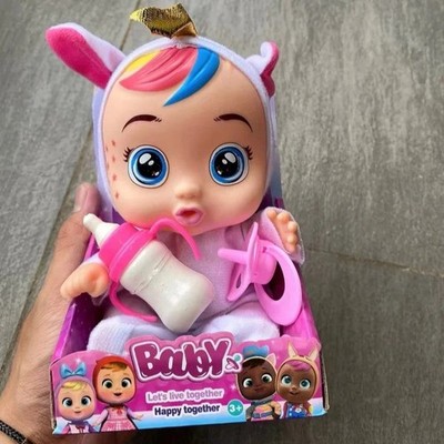 Reborn Baby Puppe weinendes Einhorn 3D Simulation Vinyl Neugeborenen Geschenk für Mädchen