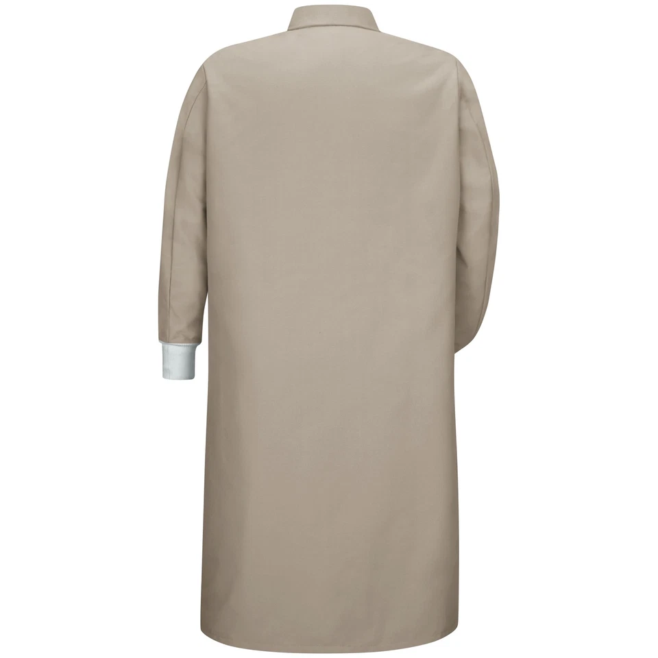 Red Kap Gripper-Front Spun Polyester Pocketless Butcher Coat with Knit Cuffs - Image 2 of 3