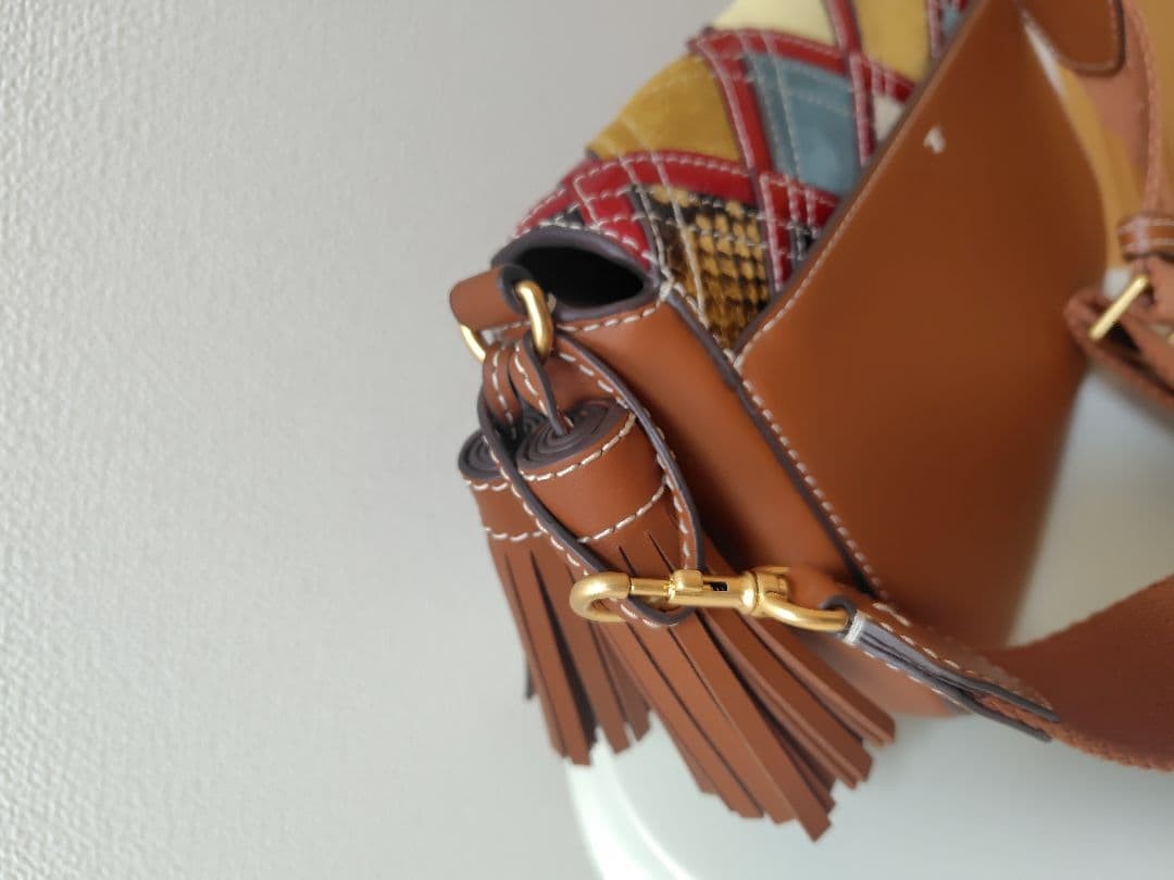 Tory Burch Patchwork Retro Round Shoulder Bag Ant… - image 6