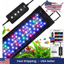 LED Aquarium Light Full Spectrum Fish Tank Plant Light 18-24 Inch Black 18W